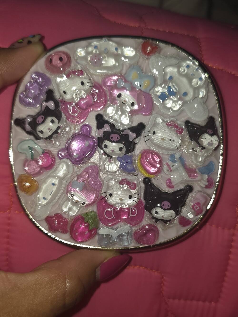 Handmade Kawaii Decoden Compact Mirror – Sanrio Friends (Hello Kitty, Kuromi, My
